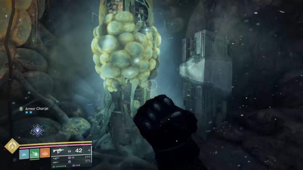 Destiny 2 The Edge of Fate: How To Unlock the door in Dark Academia | Destiny 2 | GamesHorizon A player looking at the Mattermorph in Destiny 2.