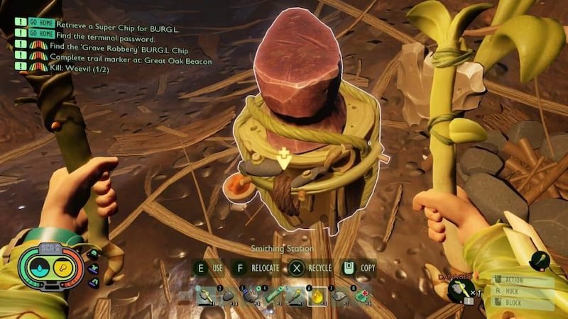 How To Get Grass Seeds In Grounded 2 | | GamesHorizon A player looking at the Smithing Station in Grounded 2