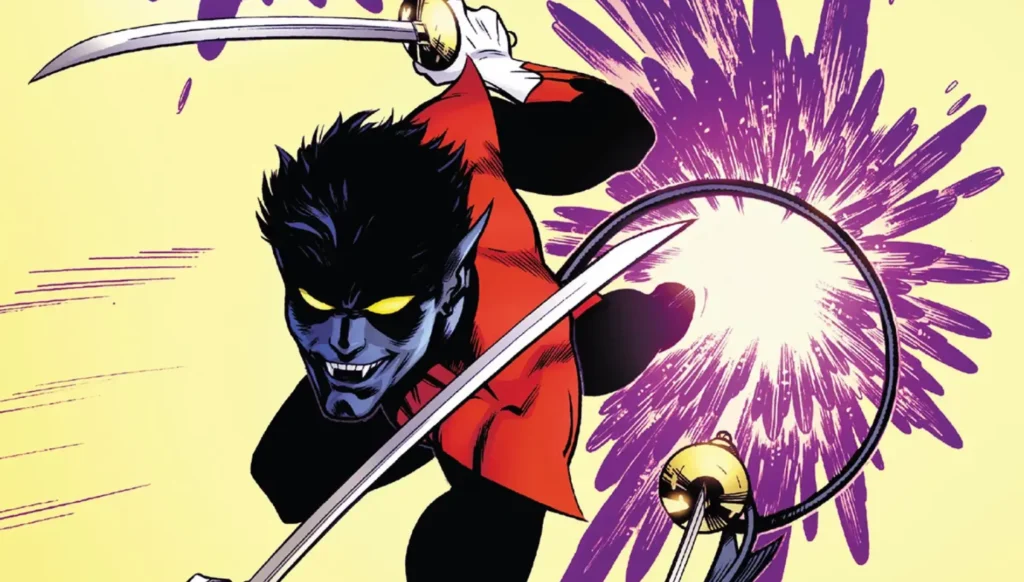 Nightcrawler avoiding a blast