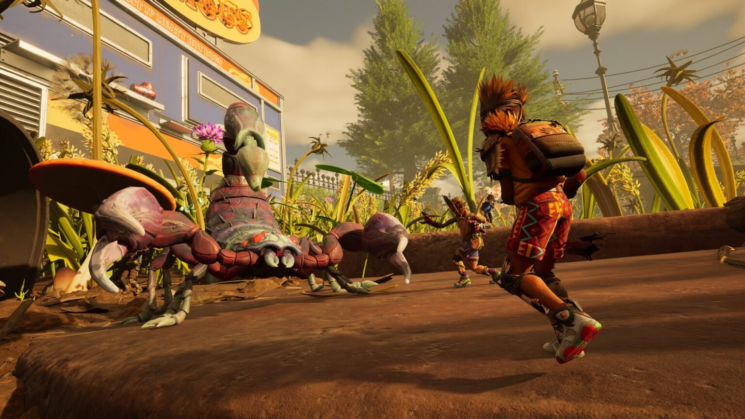 A bug attacking a player in Grounded 2.