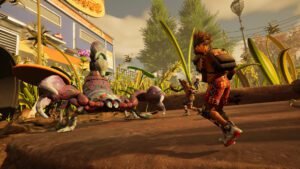 A bug attacking a player in Grounded 2.