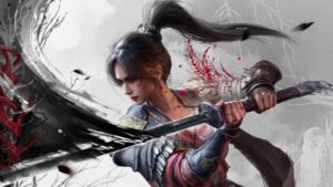 The protagonist of Wuchang Fallen Feathers holding a longsword