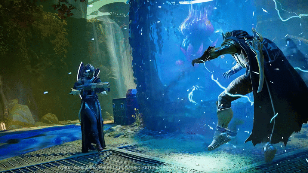 Co-op shooting in Destiny: Rising
