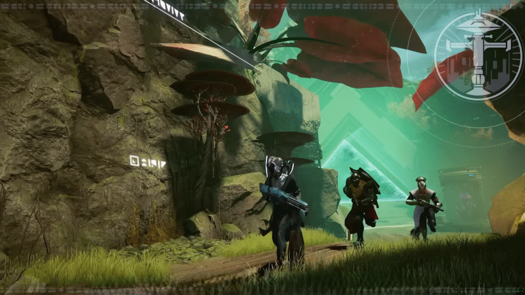 The character rushing towards the battleground in Destiny: Rising