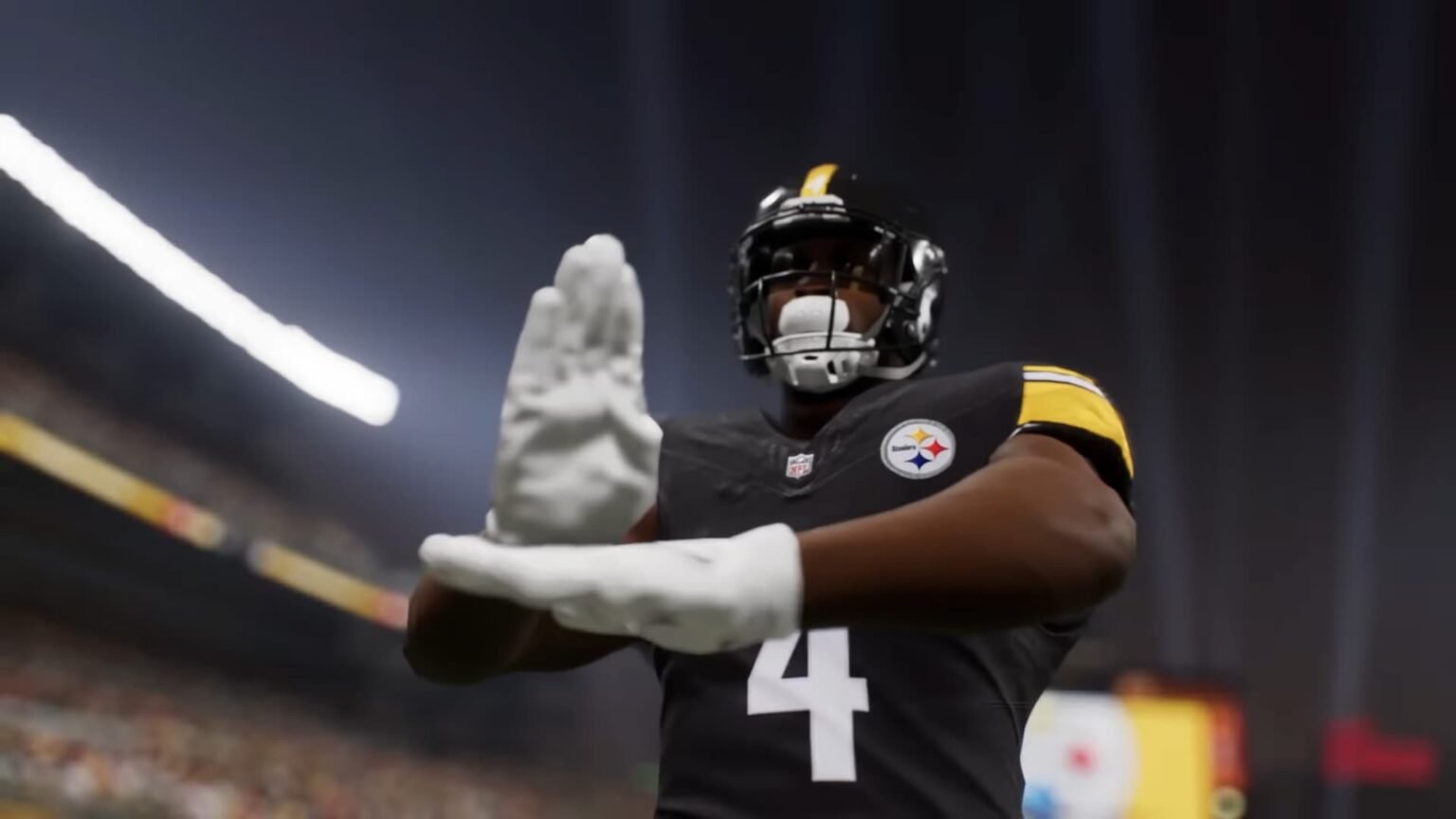 A player doing a celebration in Madden NFL 26