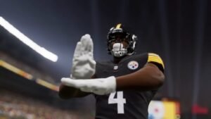 A player doing a celebration in Madden NFL 26