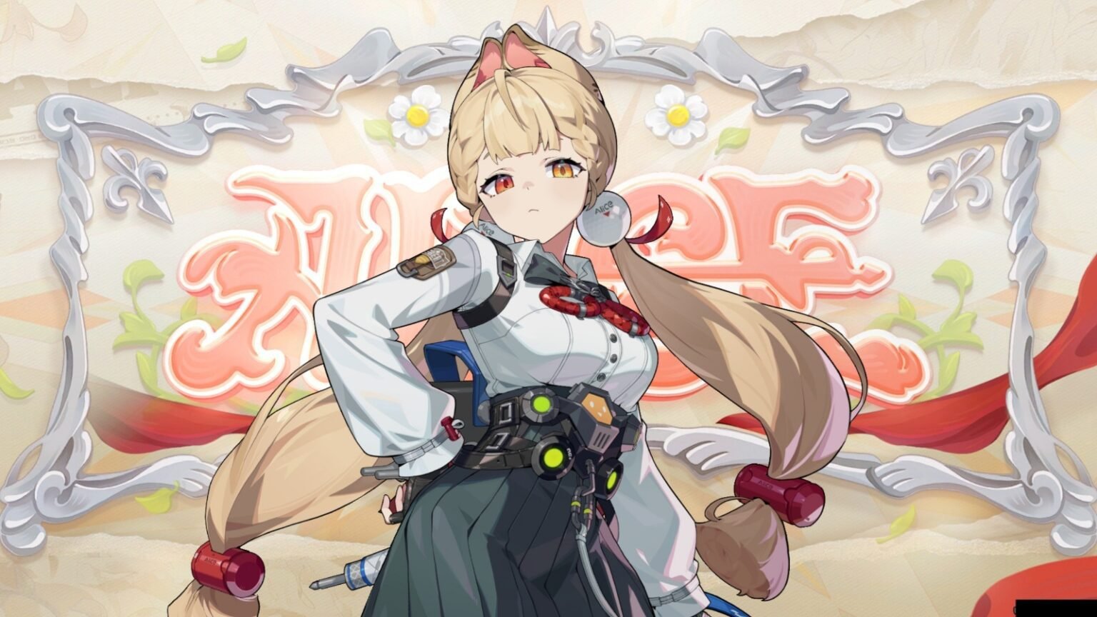 A screenshot of Alice standing with one hand on her waist in Zenless Zone Zero
