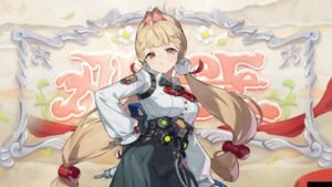 A screenshot of Alice standing with one hand on her waist in Zenless Zone Zero