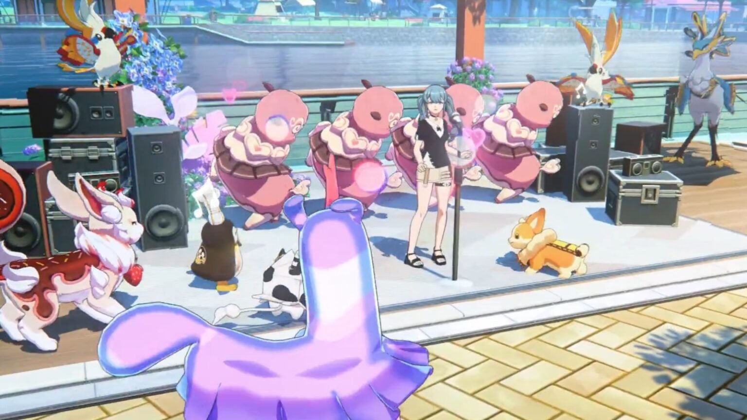 A screenshot of Anima dancing from Honkai Nexus Anima trailer
