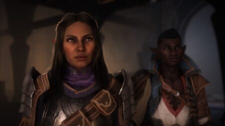 A woman looking to the right in Dragon Age The Veilguard