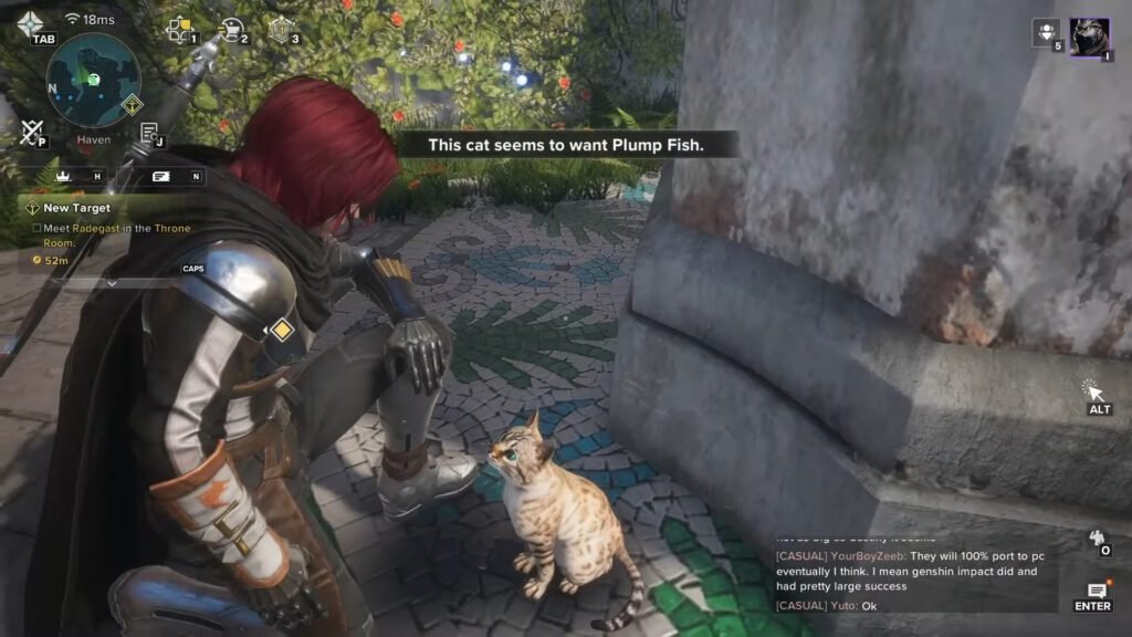 Petting the cat in Destiny Rising