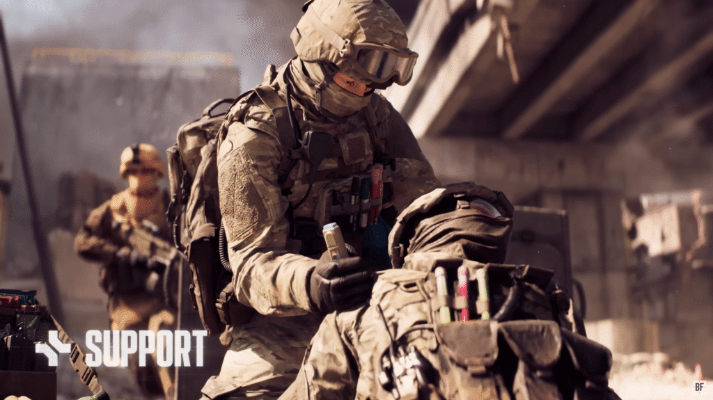 All Classes in Battlefield 6 | Battlefield 6 | GamesHorizon Support Class reviving a fallen teammate in Battlefield 6