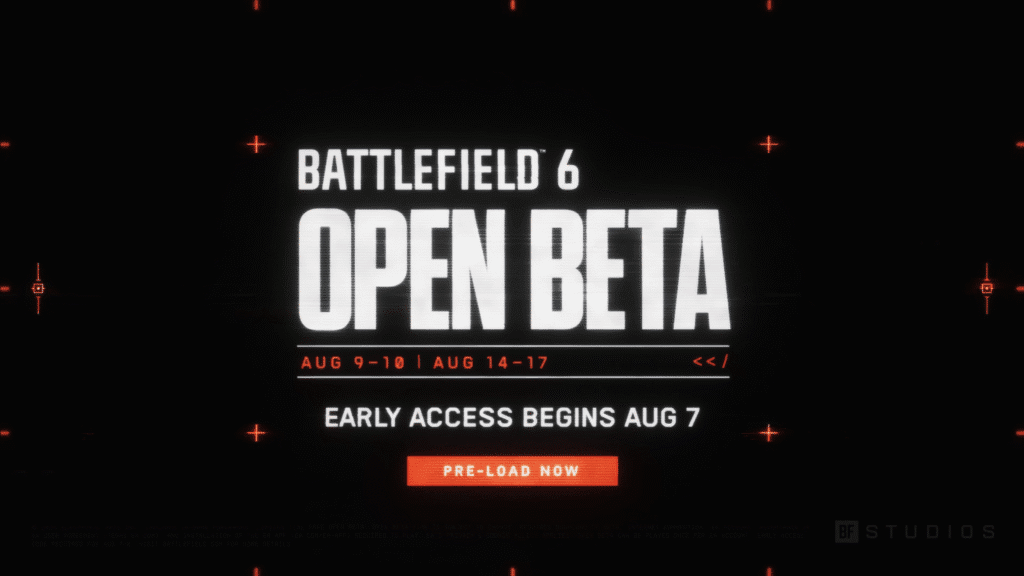 Battlefield 6 Open Beta dates