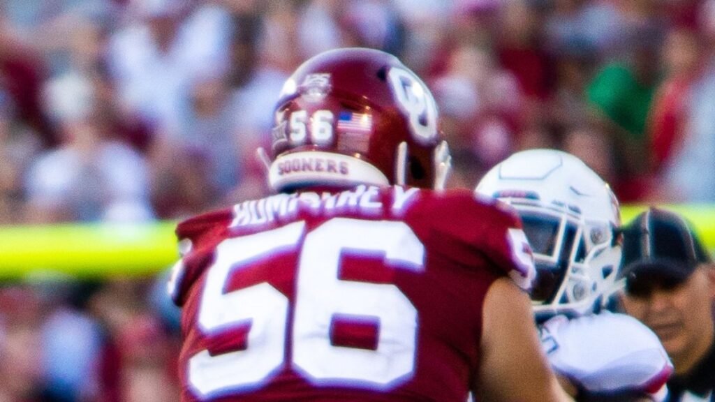Creed Humphrey playing football