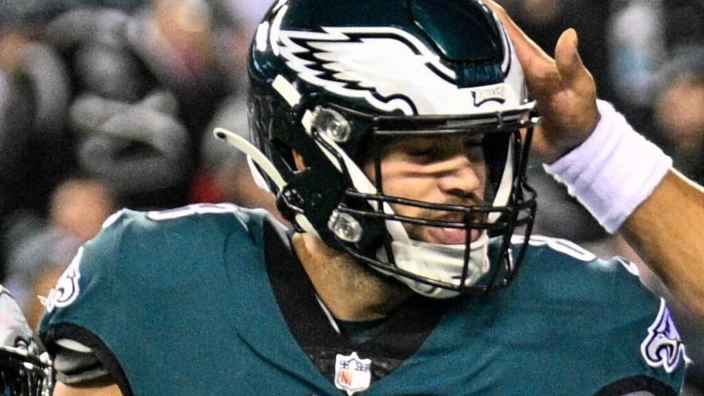 Dallas Goedert playing football