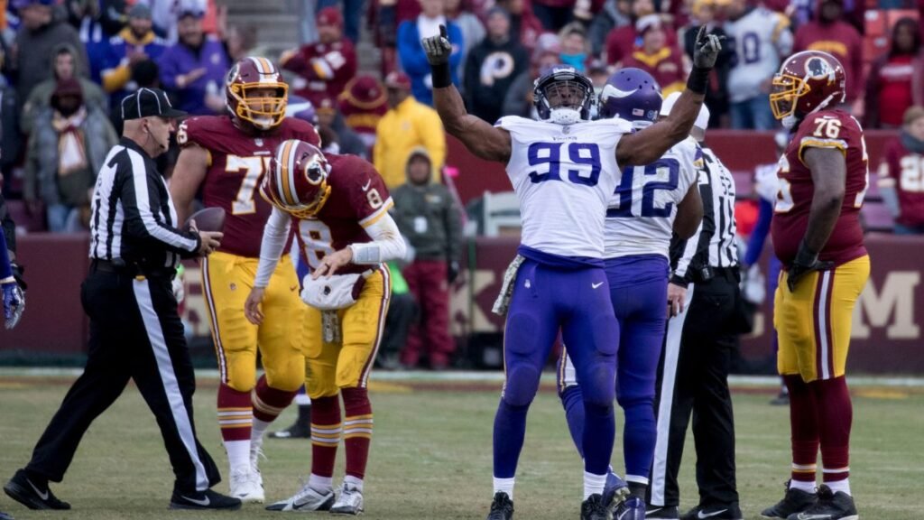 Danielle Hunter playing football