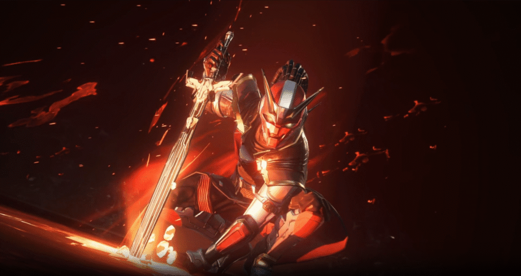 All Talent Trees in Destiny Rising | Destiny Rising | GamesHorizon Titan kneeling with his sword drawn in Destiny Rising