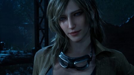 Eve looking at the camera in Metal Gear Solid Delta Snake Eater