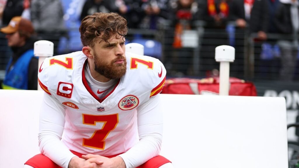 Harrison Butker playing football