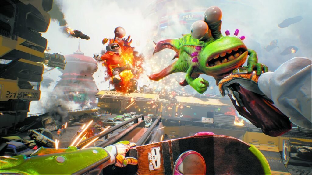 More Than 5 Games Are Coming to High on Life 2 | | GamesHorizon High on life two player going past an alien while blowing up another