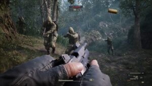 Naked Snake reloading in front of enemies in Metal Gear Solid Delta Snake Eater
