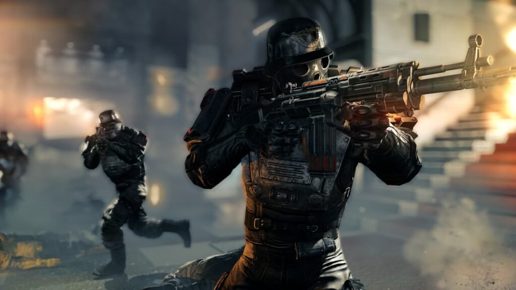 30 Best Games On PS Plus Extra To Play Right Now | | GamesHorizon Nazis shooting to the side in Wolfenstein The New Order