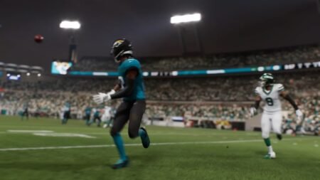 Player about to catch the ball in Madden NFL 26