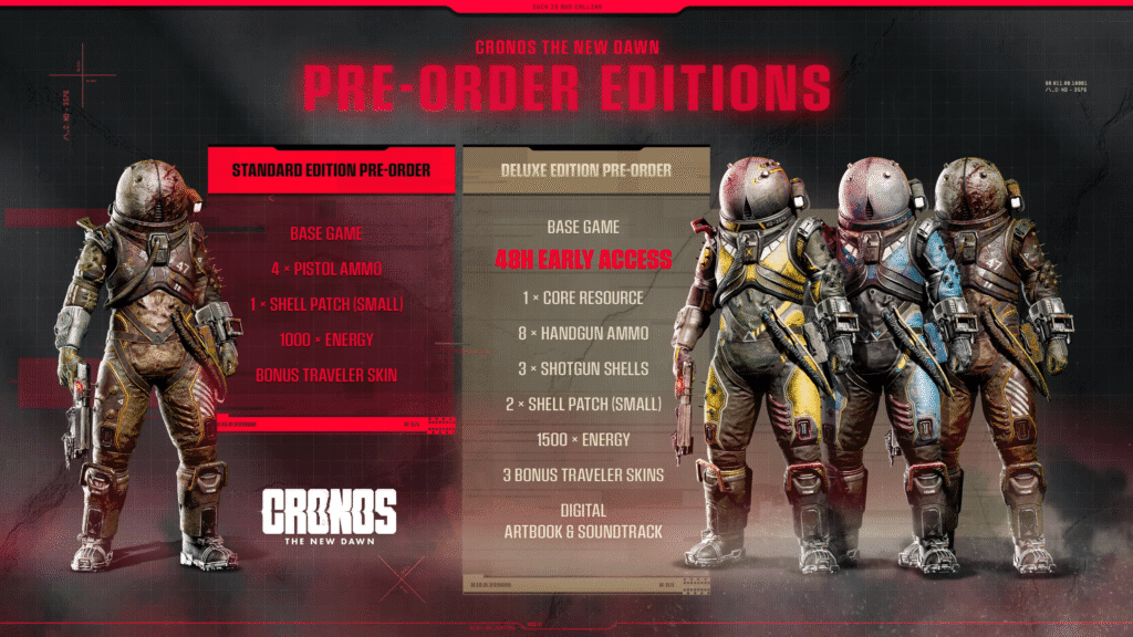 When Can I Preload Cronos: The New Dawn? | Cronos: The New Dawn | GamesHorizon The bonuses available for the Standard and the Deluxe Edition of Cronos: The New Dawn