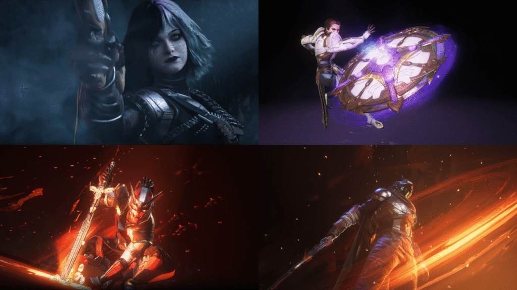 Gwynn, Tan-2, Jolder, and Wolf from Destiny Rising