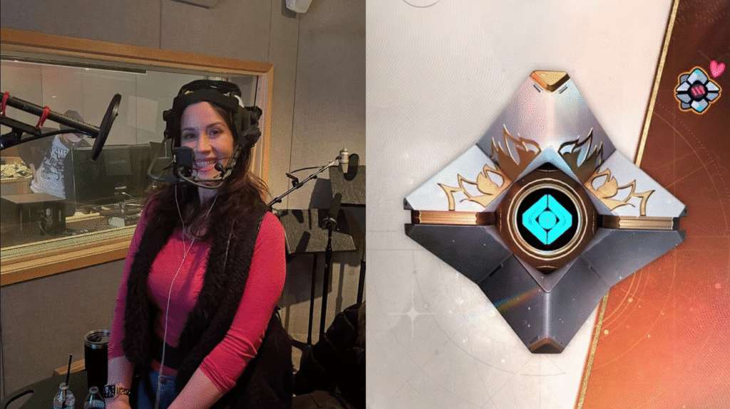 Zev from Destiny Rising alongside his VA, Baraka May