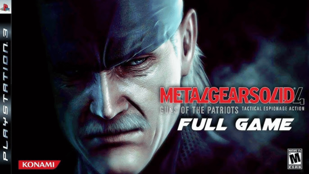 Metal Gear Solid 4 Old snake PS3 cover