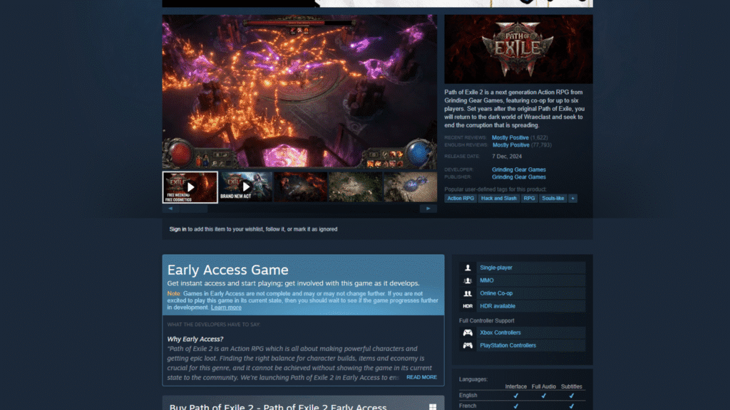 How To Join Path of Exile 2's Free Weekend | Path of Exile 2's Free Weekend | GamesHorizon Steam page for Path of Exile 2's