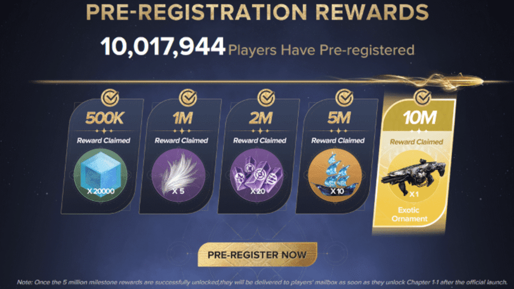 How to get Free Pulls in Destiny Rising | Free Pulls in Destiny Rising | GamesHorizon Pre-Registration rewards in Destiny: Rising