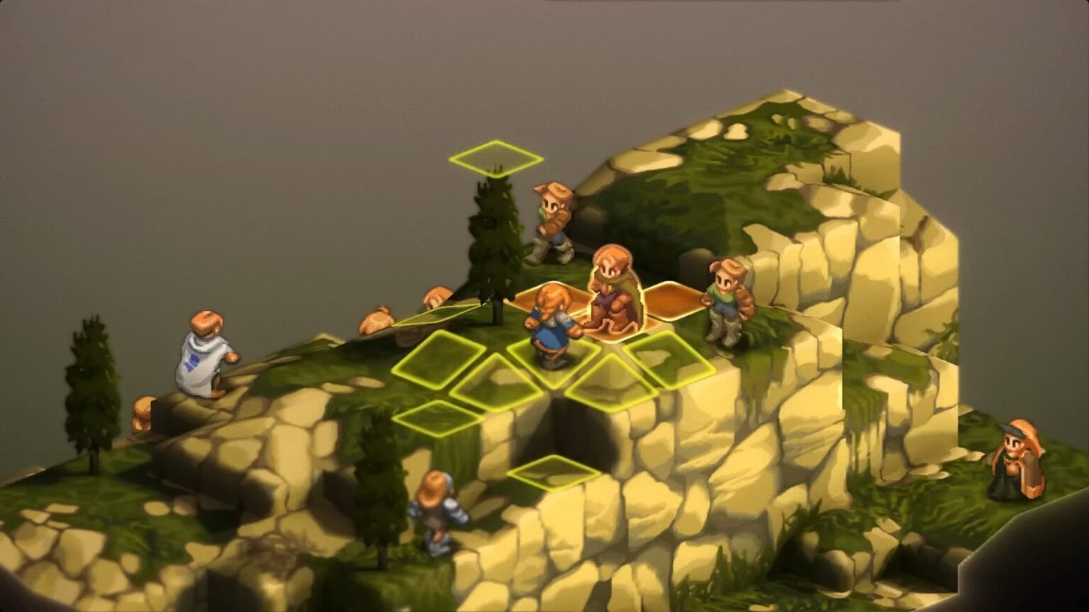 A fight between two parties in Final Fantasy Tactics The Ivalice Chronicles