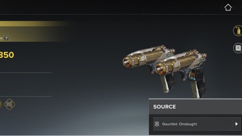 Destiny: Rising - Best Gwynn Build Guide | Destiny: Rising | GamesHorizon A screenshot of Concerto sidearm in the weapon showcase screen of Destiny Rising