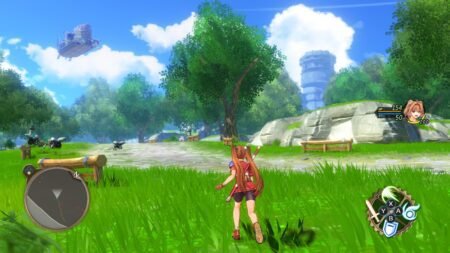 A screenshot of Estelle exploring the world in Trails in the Sky First Chapter