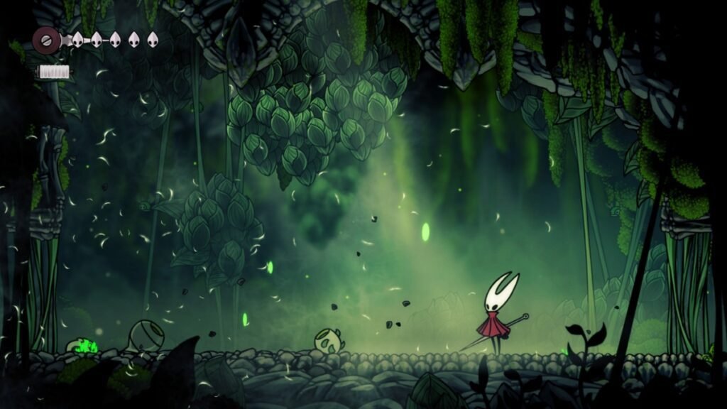 A screenshot showing the Crest of the Wanderer in Hollow Knight Silksong