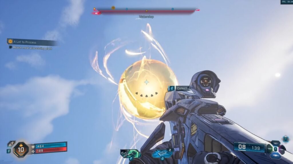 Borderlands 4: How To Solve Waterstop Evocarium | Borderlands 4 | GamesHorizon A screenshot of the first Golden Orb in the Waterstop Evocarium puzzle in Borderlands 4