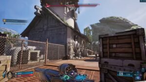 A screenshot of the player walking while in the Waterstop Evocarium puzzle in Borderlands 4