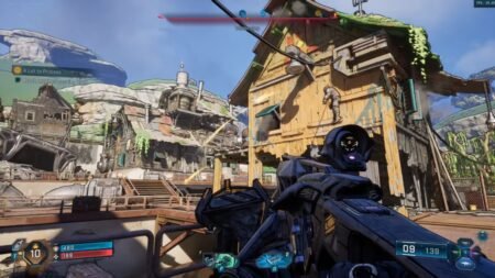 A screenshot showing the player standing in front of the Waterstop Evocarium puzzle in Borderlands 4