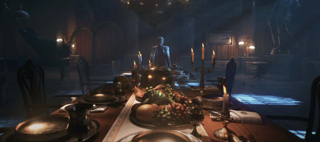 One of the characters standing at the dinner table in Dying Light The Beast