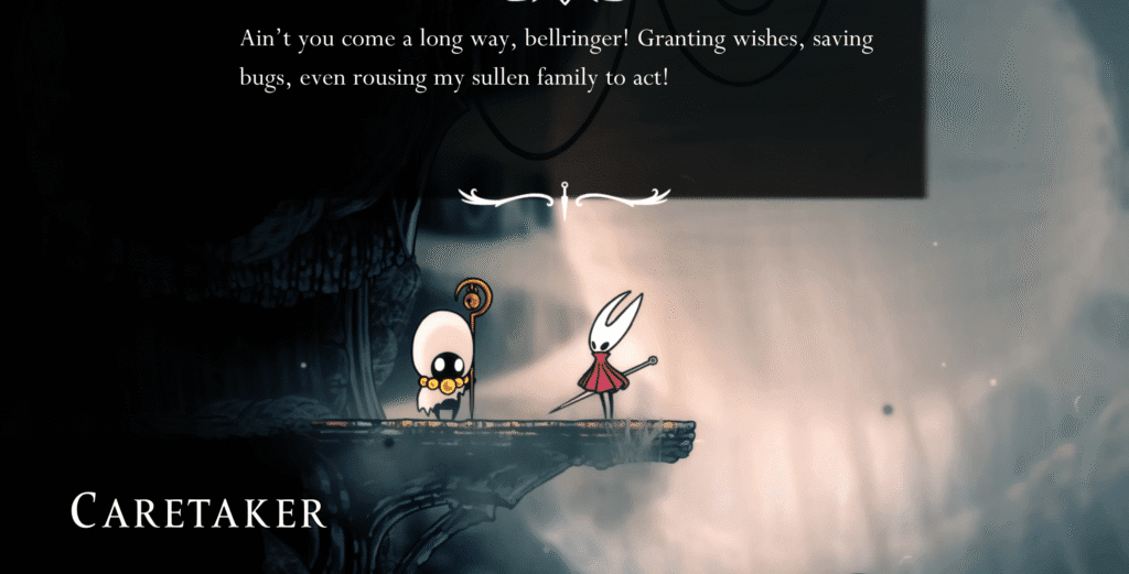 How To Unlock Act 3 In Hollow Knight: Silksong | Hollow Knight: Silksong | GamesHorizon Talking to the Caretaker in Hollow Knight: Silksong