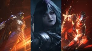 Wolf, Gwynn, and Tan-2 from Destiny Rising