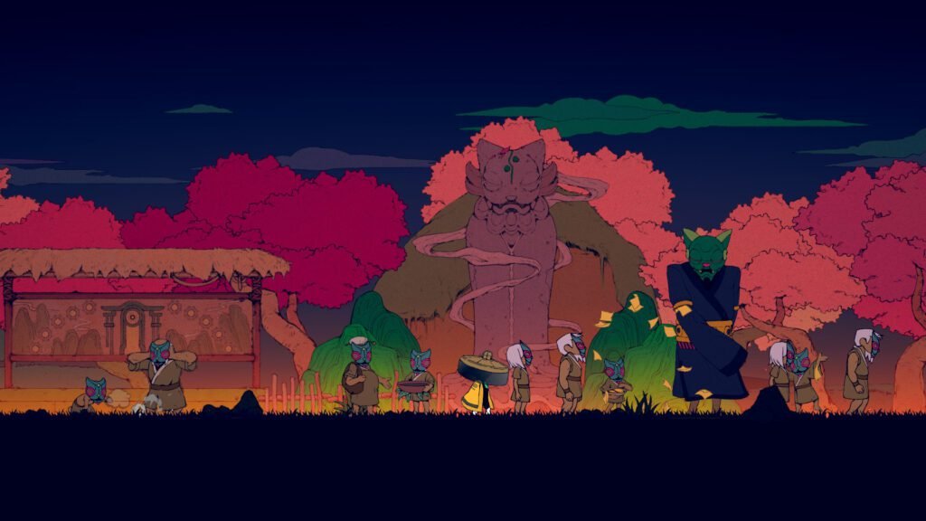A screenshot of some of the characters in Nine Sols