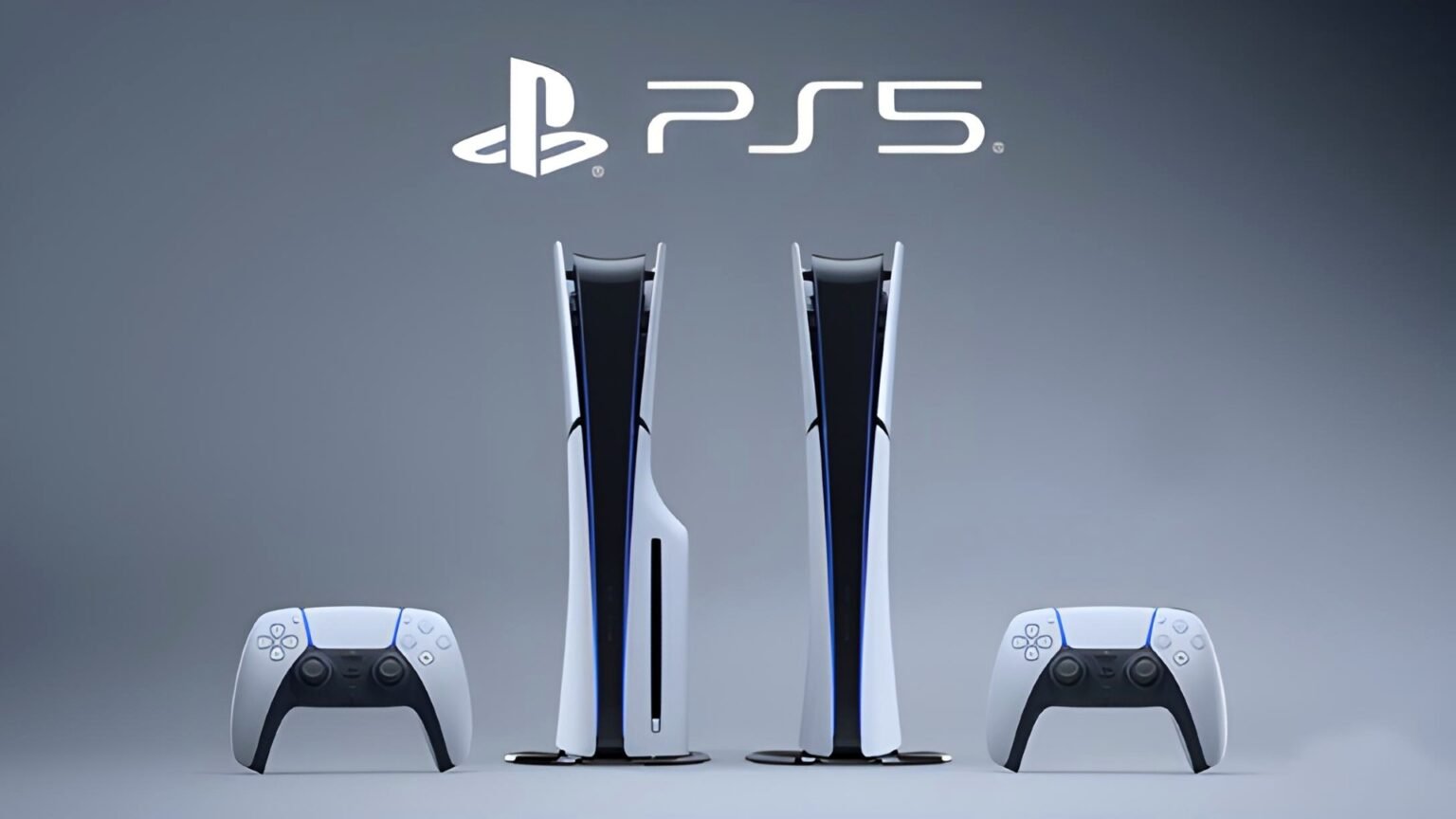 PlayStation 5 consoles next to each other