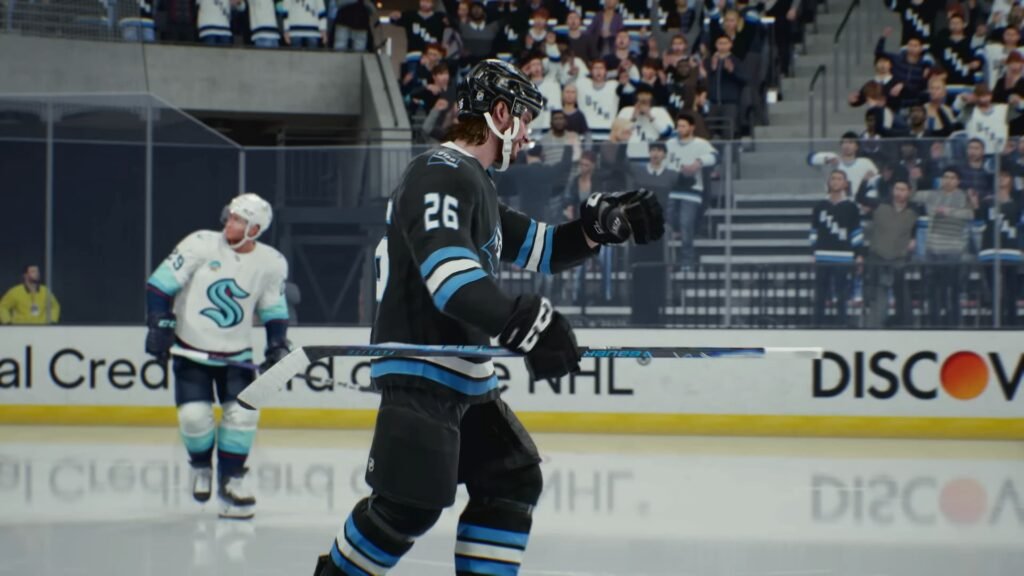 All Be a Pro Improvements in NHL 26 | | GamesHorizon Players in jerseys on the hockey rink in NHL 26