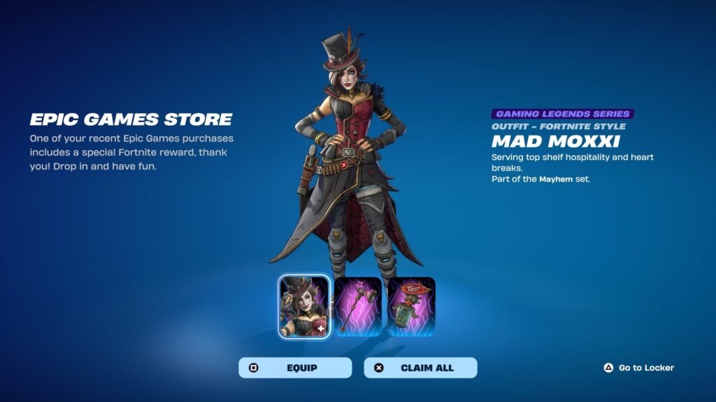 How to Get the Mad Moxxi Bundle in Fortnite for Free | | GamesHorizon The Mad Moxxi Bundle from Borderlands 4 in Fortnite