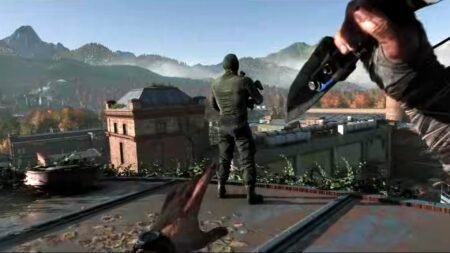 The dying light the beast protagonist about to kill a soldier