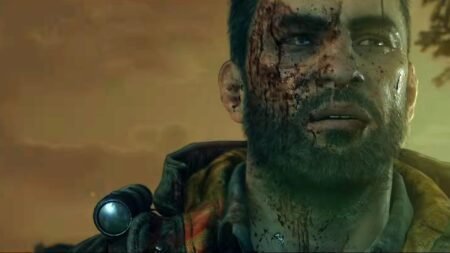 The dying light the beast protagonist with blood on them