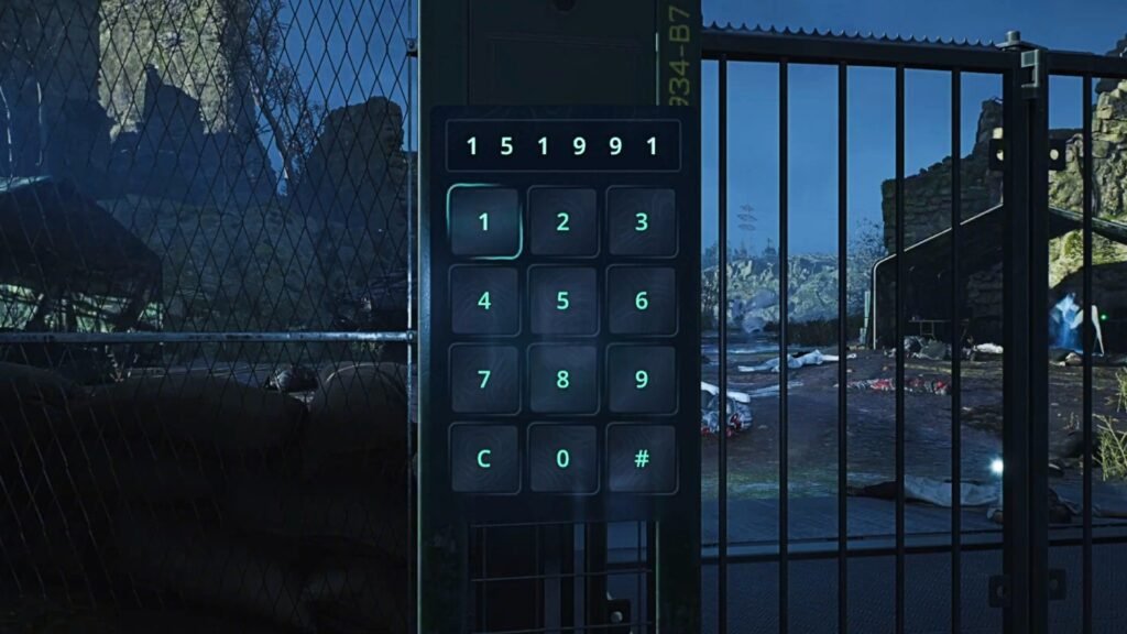 How to Open Military Camp Gate in Hell Is Us | | GamesHorizon The player entering the code to the Military Camp in Hell Is Us